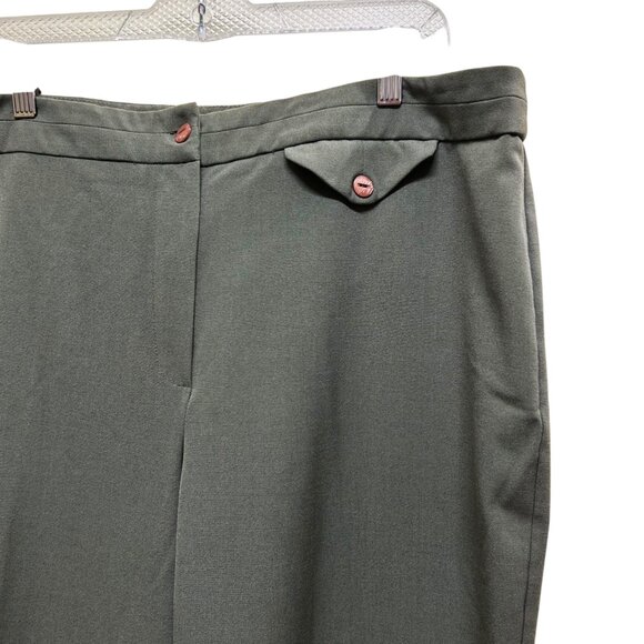 Vintage Lana Lee Green Trouser Pants Size 16 Capsule Office Vibe - Picture 3 of 7